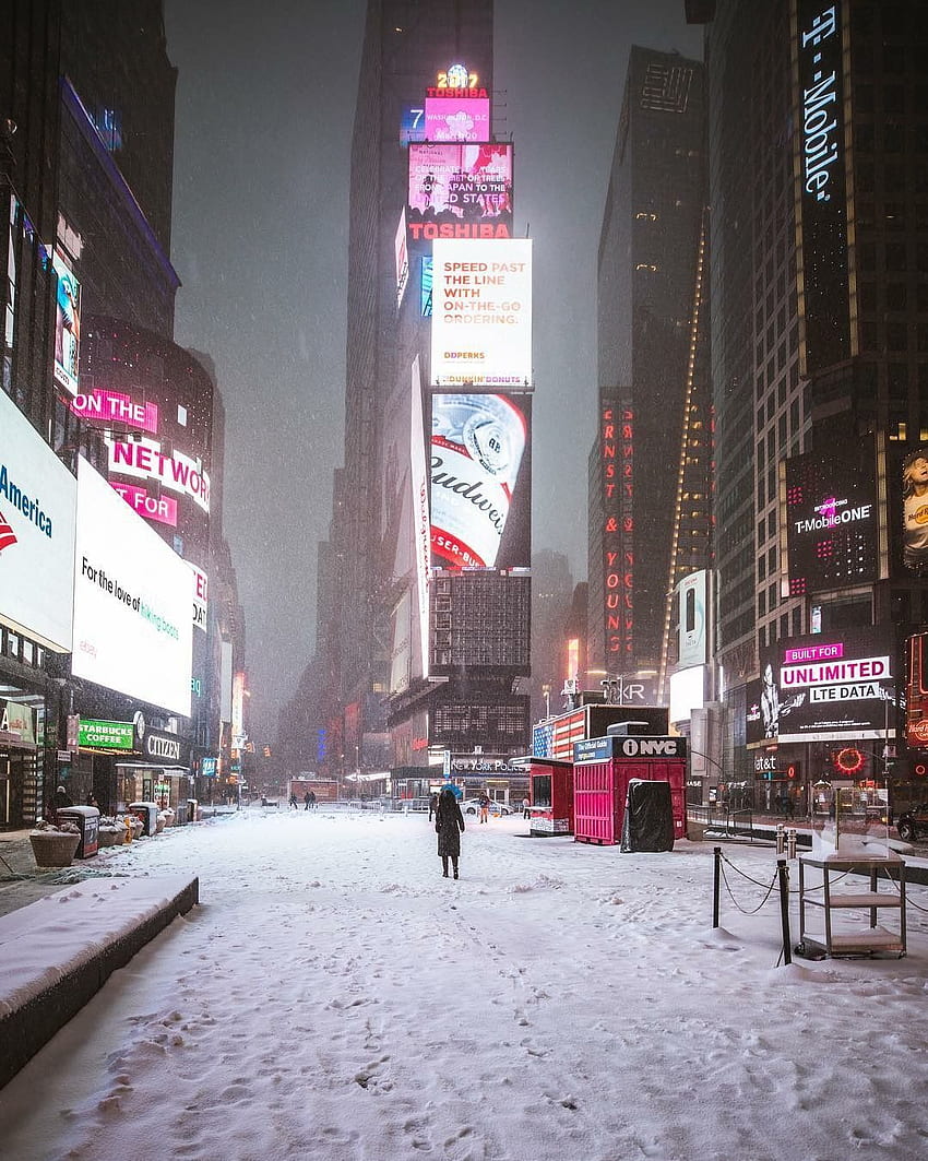 Empire State of Mind - newyorkcityfeelings: Times Square, NYC, Times Square Snow Papel de parede de celular HD
