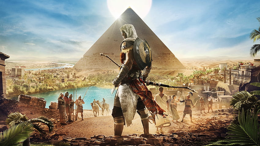 Assassin's creed: origins, Egypt, pyramids, video game HD wallpaper