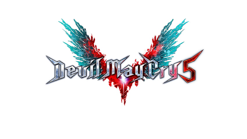 Devil May Cry 5 Logotipo Blanco fondo de pantalla