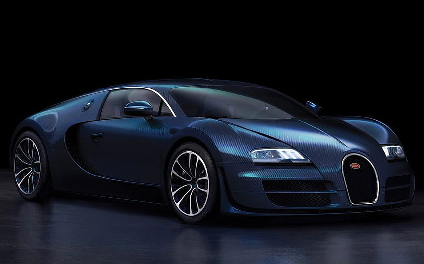 bugatti veyron blue. Cars, Black Bugatti Veyron HD wallpaper