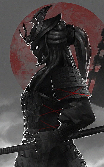 Samurai art anime drawing stock illustration. Illustration of person -  242442607