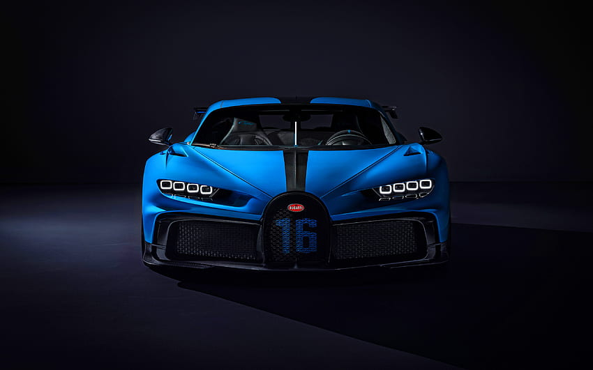 Bugatti Chiron Pur Sport, , vista frontale, 2021 auto, hypercar, 2021 Bugatti Chiron, Bugatti Sfondo HD