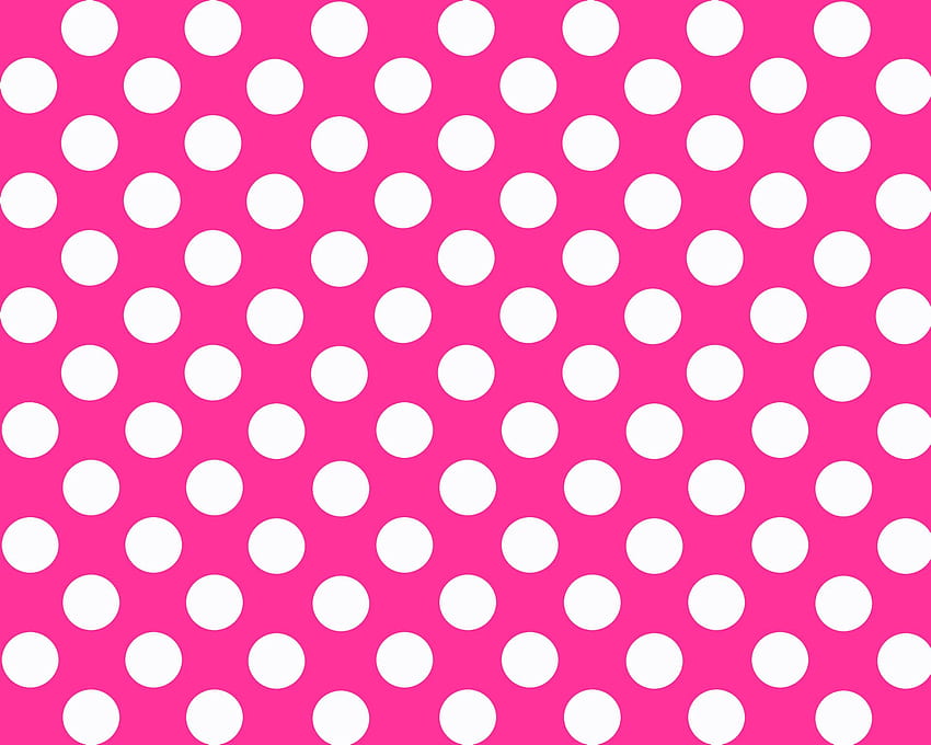 Różowe tło w kropki - domena publiczna, różowe i białe kropki Tapeta HD