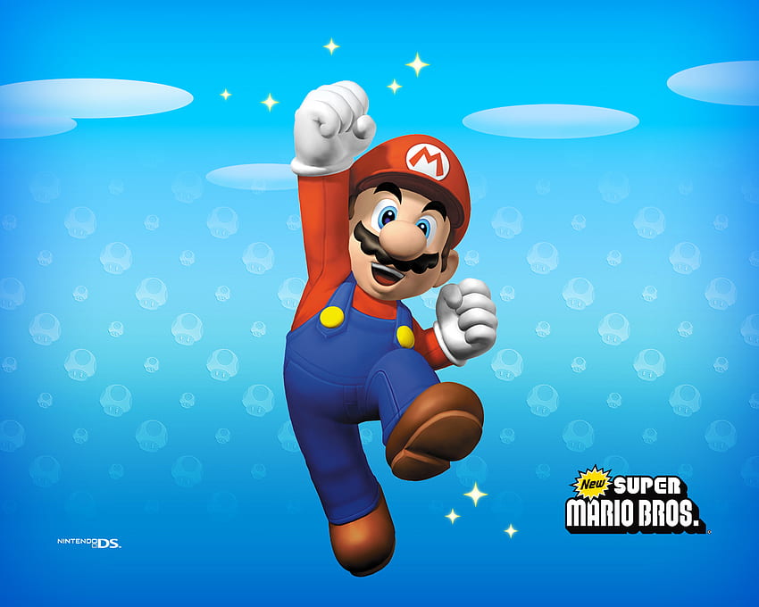 ใหม่ Super Mario Brothers - Super Mario Bros., Mario Face วอลล์เปเปอร์ HD