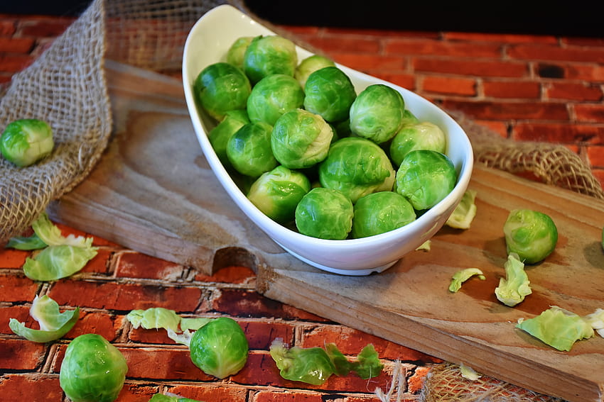 Food, Vegetables, Plate, Brussels Sprouts HD wallpaper