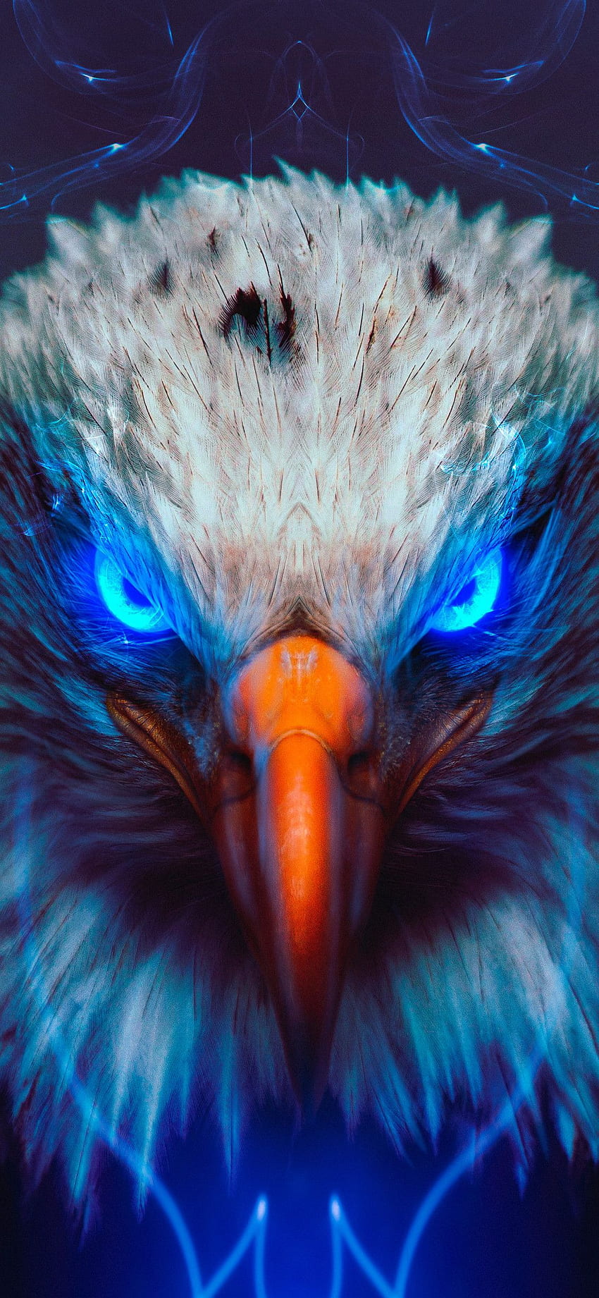 Águila 3D completa: golpe, león y águila fondo de pantalla del teléfono