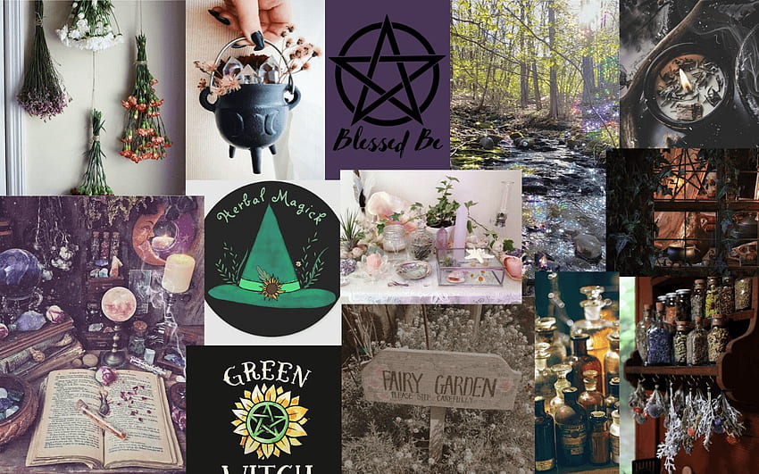 Laptop Green Witch . Witch , Witchy , Cute, Green Witch Aesthetic HD  wallpaper | Pxfuel