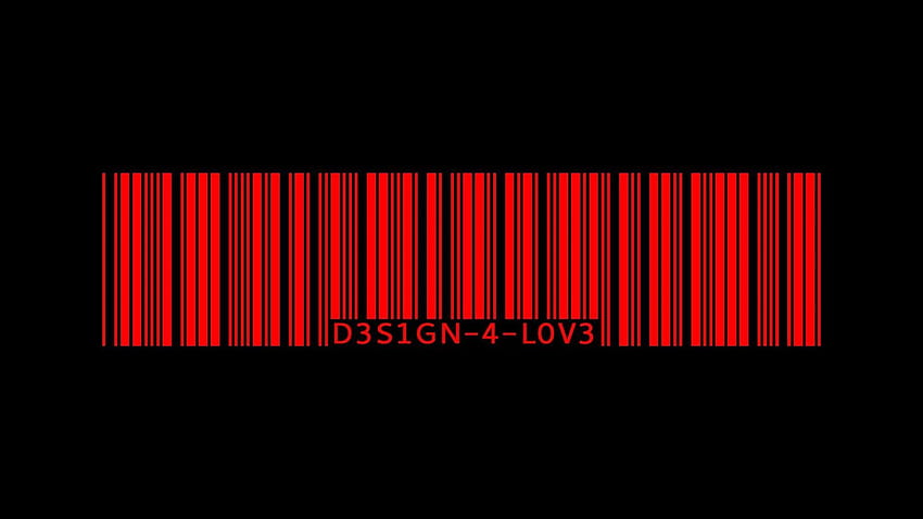 Marquee Microbe Messing Red barcode black red HD wallpapers | Pxfuel