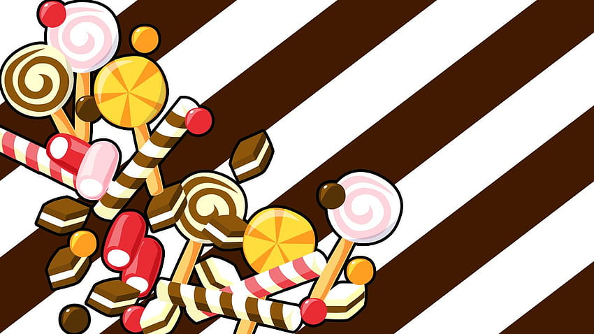 Candy 5851 px, Chocolate Cartoon HD wallpaper
