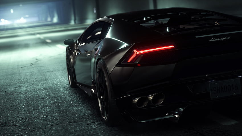 Mattschwarzer Lamborghini, roter und schwarzer Lamborghini HD-Hintergrundbild
