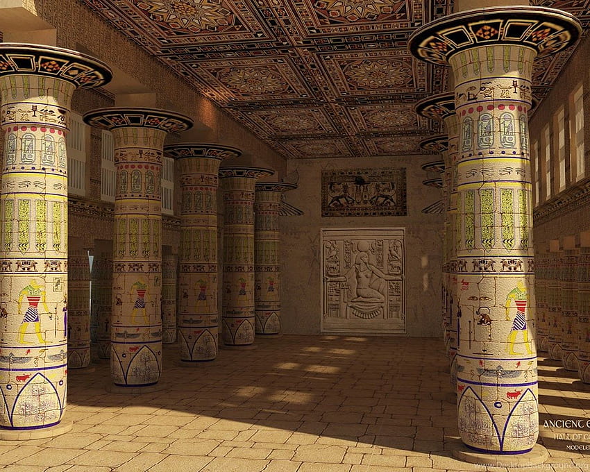 Фон на храма на Древен Египет, Египетски храм HD тапет