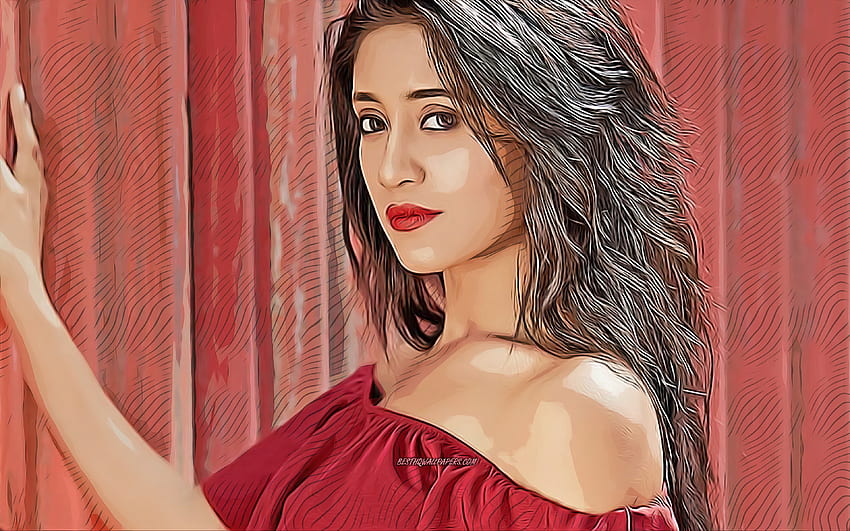 Shivangi Joshi, , vector art, Bollywood, indian actress, celebrity drawings, Shivangi Joshi drawing, indian celebrity, movie stars, Shivangi Joshi HD wallpaper