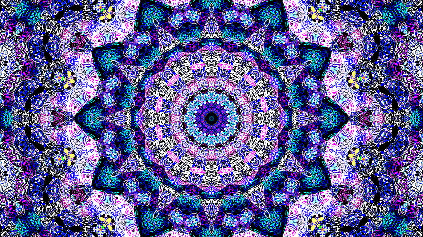 Purple Blue Yellow Pink Art Shapes Pattern Abstract HD wallpaper