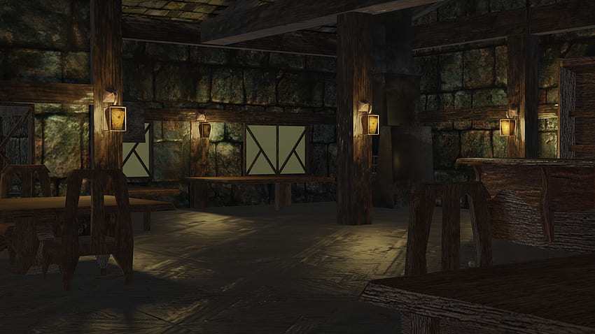 Boris Belyi - Medieval Fantasy Tavern 3D model HD wallpaper