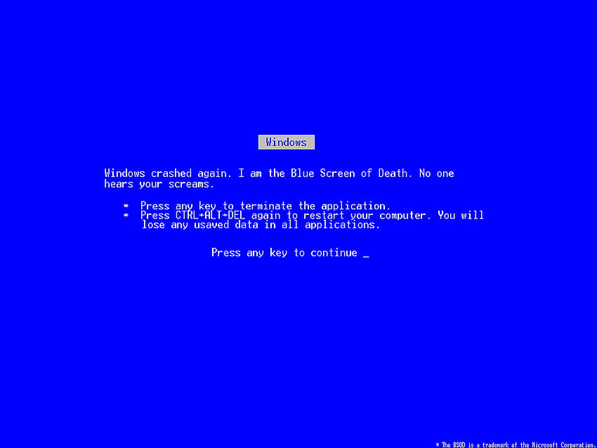 Niebieski Ekran Tła Śmierci Tapeta HD