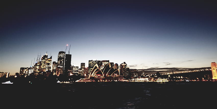 Opernhaus, Australien, Nacht, Stadt, Silhouette HD-Hintergrundbild