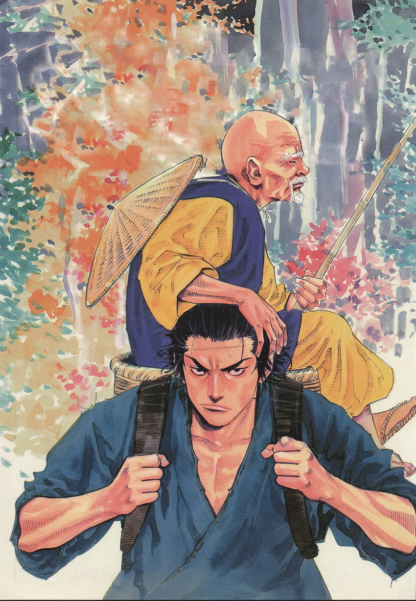 Vagabond, Musashi, manga, Inoue-takehiko, Takezo, samurai, anime HD phone wallpaper