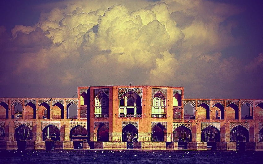 Clouds Iran Sioseh Pol Esfahan : HD wallpaper