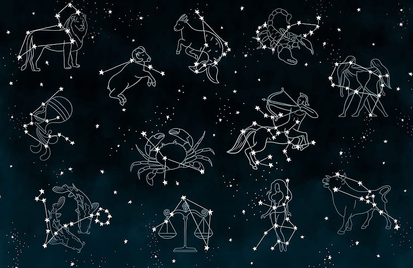 Horoscope Sign . Constellation Design. Murals in 2020. Constellations, Virgo constellation tattoo, Leo constellation tattoo HD wallpaper