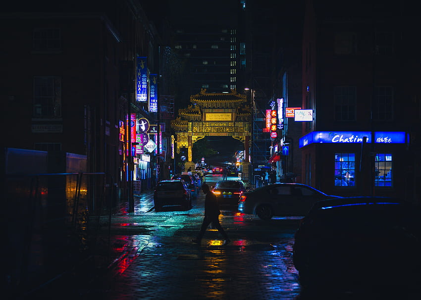 ITAP of a wet night in Chinatown HD wallpaper | Pxfuel