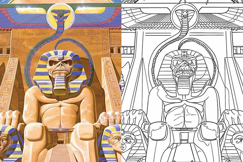 The Official Iron Maiden Coloring Book Is Coming This Christmas, Iron Maiden Powerslave HD wallpaper