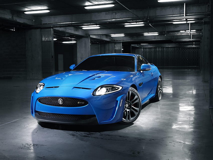 Blaues Auto Jaguar XKR S HD-Hintergrundbild