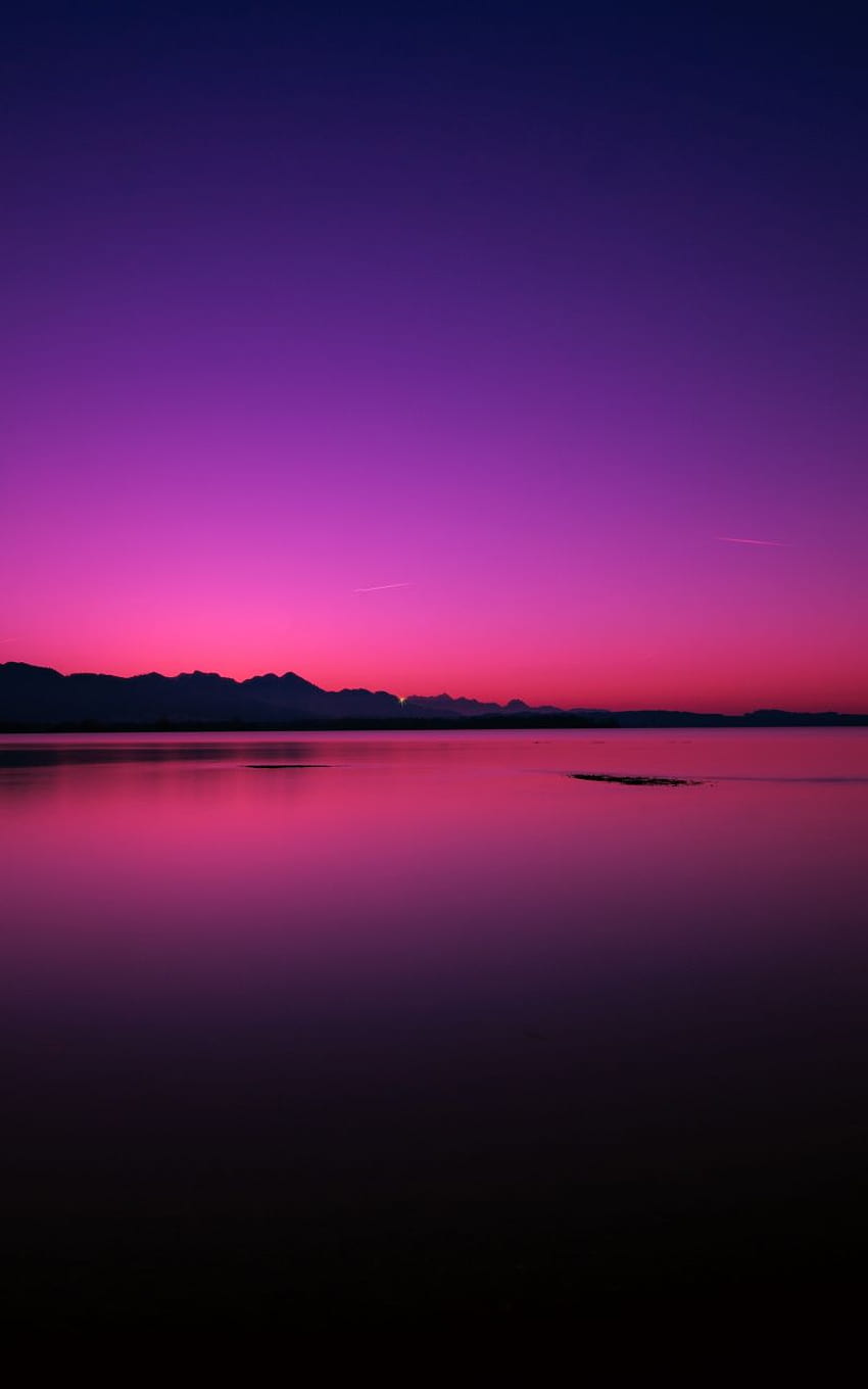 Langit biru merah muda, matahari terbenam, danau, siluet. Pemandangan alam graphy, Langit malam, Landscape graphy wallpaper ponsel HD