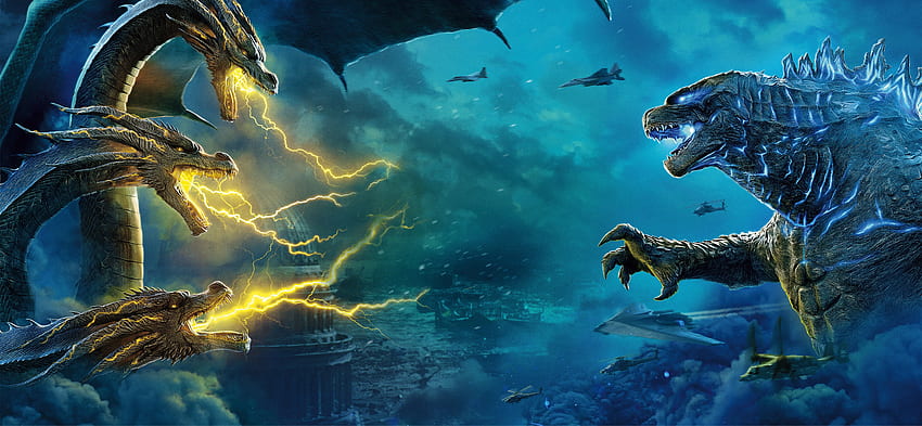 Godzilla King Of The Monsters Banner - การ์ตูนก็อดซิลล่า วอลล์เปเปอร์ HD