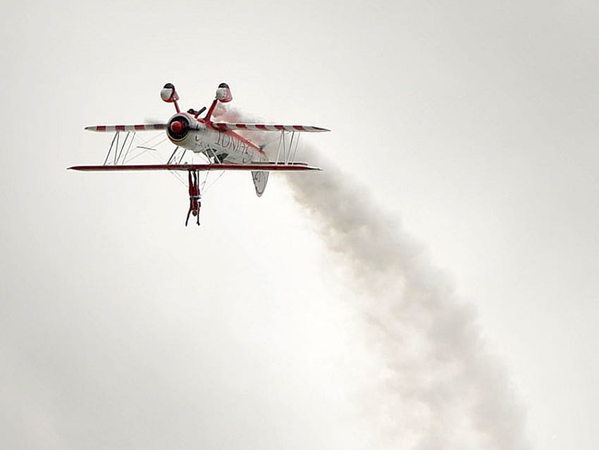 Stunt on Plane, cool HD wallpaper