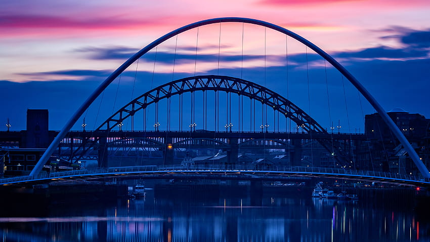 Puente del milenio de Gateshead Reino Unido fondo de pantalla