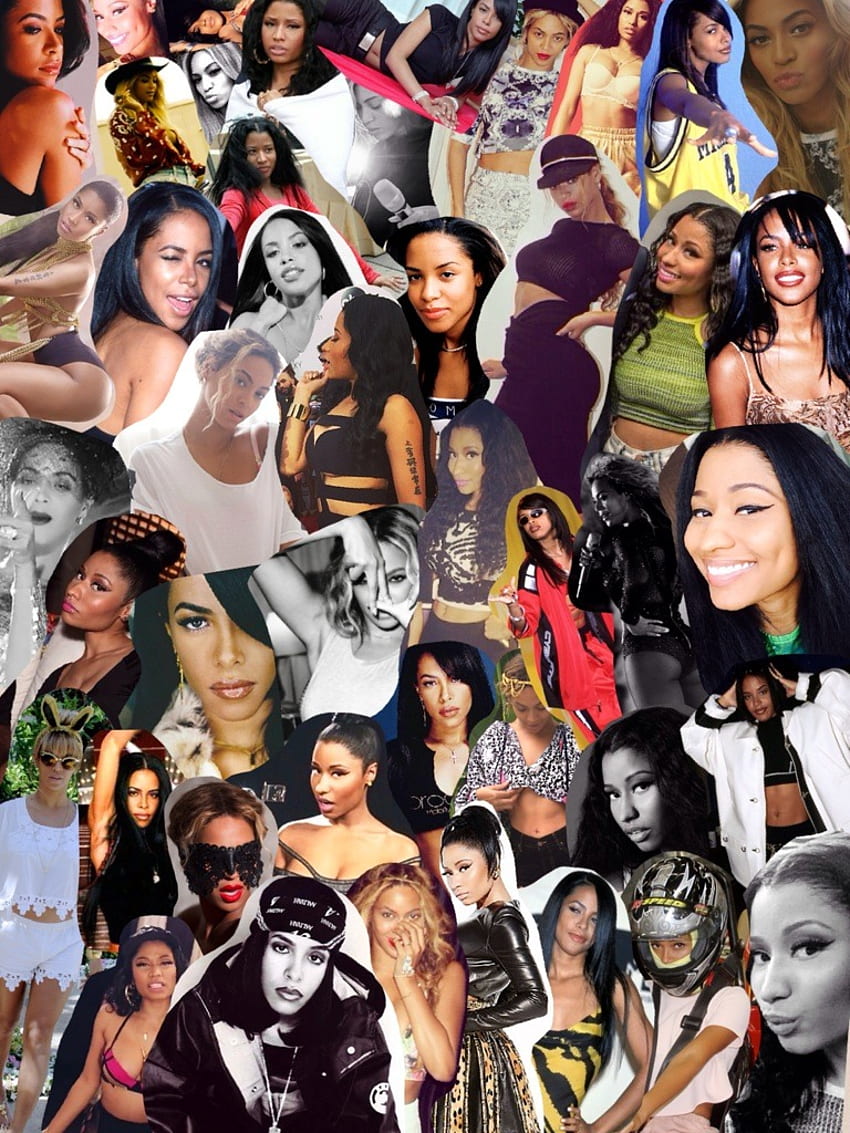 Requested: Aaliyah, nicki minaj and beyonce, Beyonce Collage HD phone  wallpaper | Pxfuel