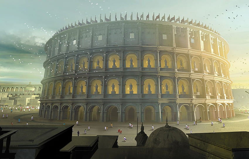 art, Colosseum, painting, ancient for , section живопись, Ancient Rome Art HD wallpaper