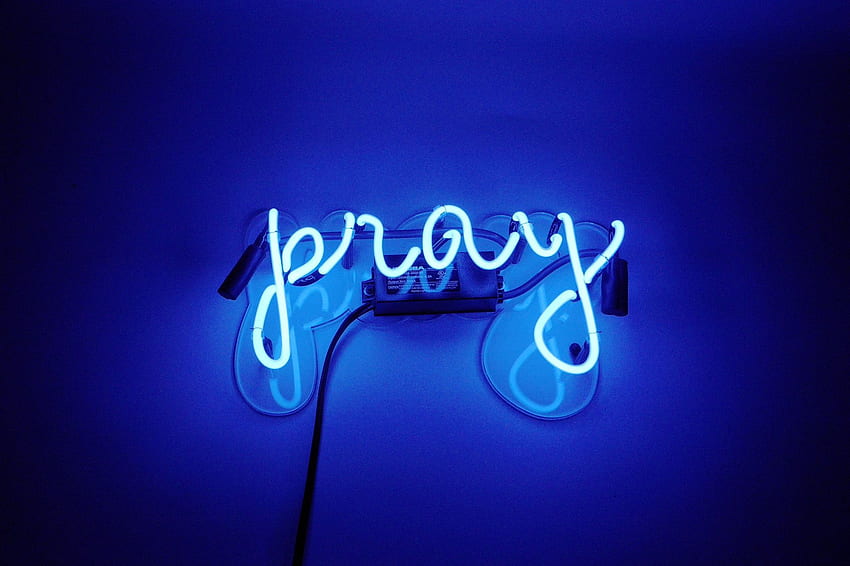 Pray Neon Sign. Neon, Neon lighting and Header, Neon Christian HD wallpaper