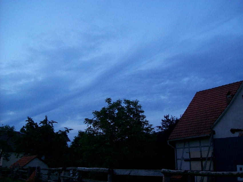 진한 파란색 구름 2, 파란색, 구름, 어두운 HD 월페이퍼