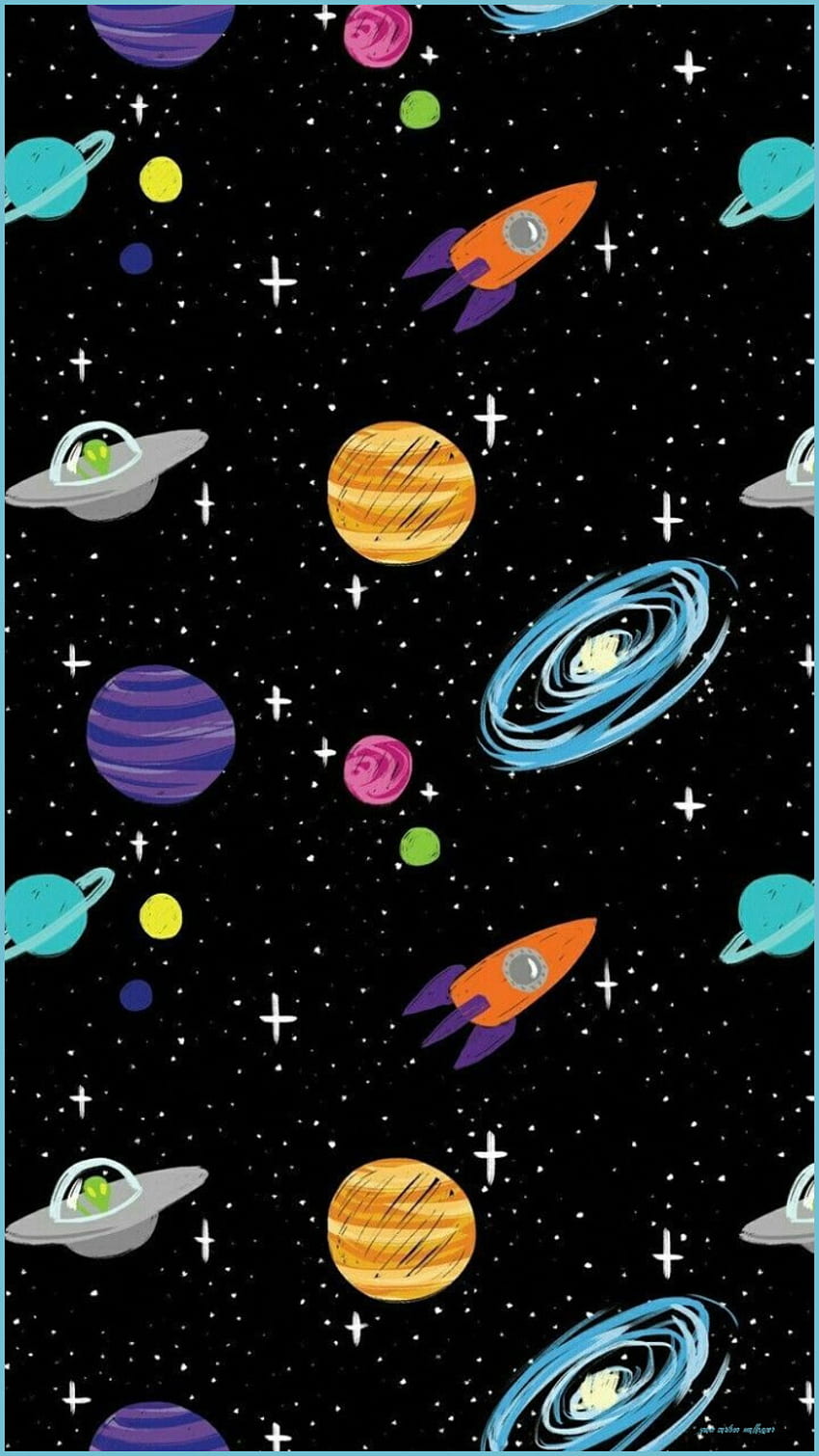 Planet Cartoon - Top Planet Cartoon Background - Space Cartoon, Cartoon Spaceship HD phone wallpaper