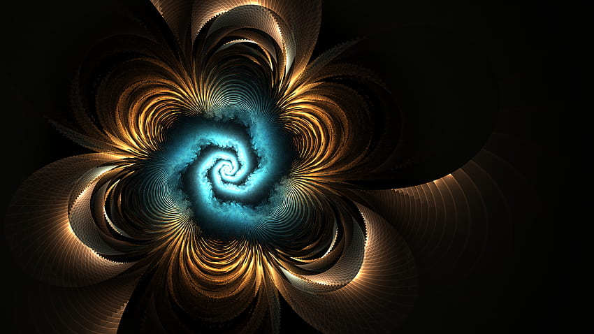 Abstract, Fractal, Glow, Spiral, Swirling, Involute HD wallpaper