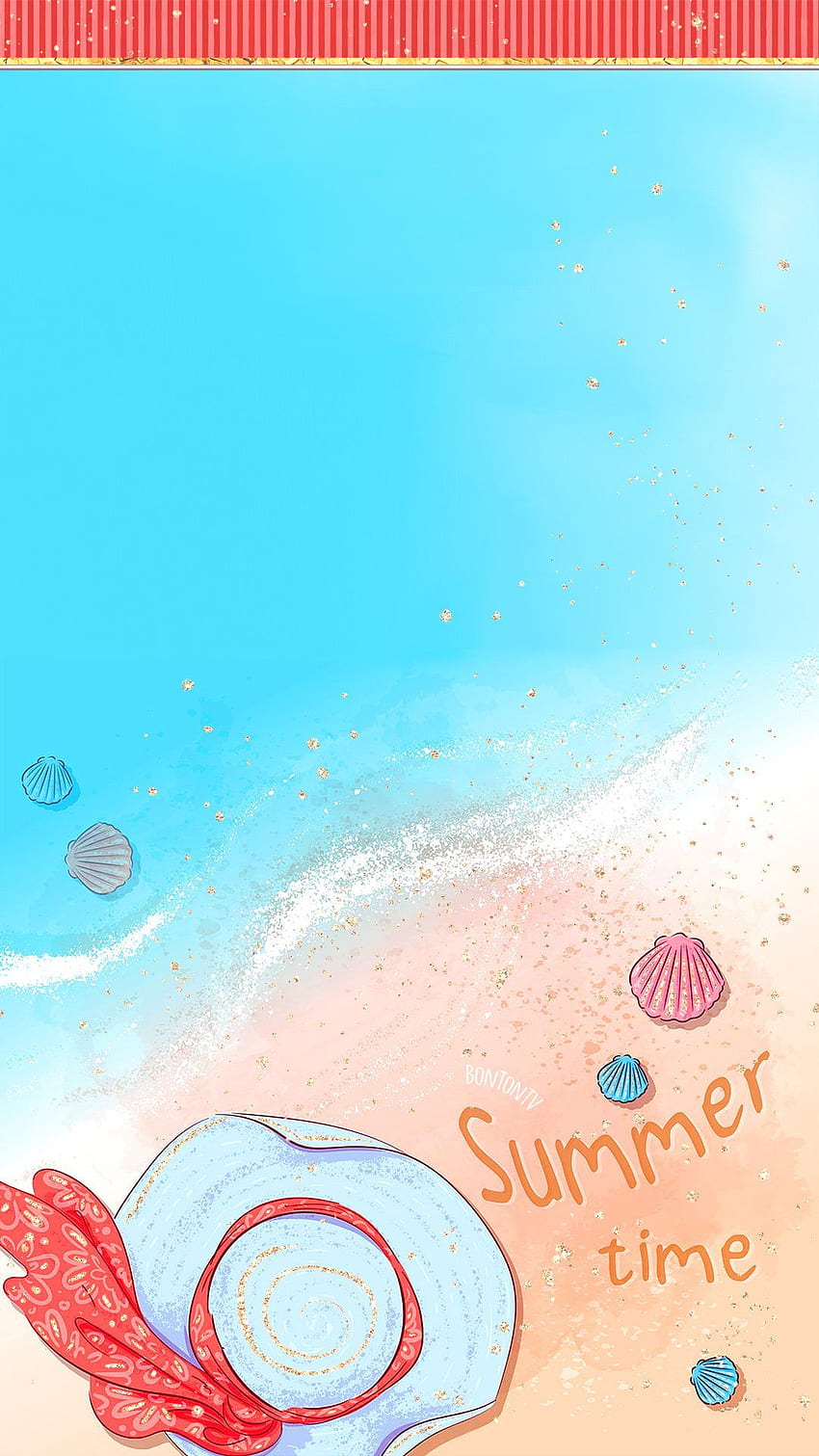 Phone Cute Glitter Summer Beach - by BonTon TV - Background HD phone wallpaper