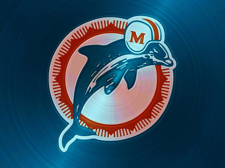 Miami Dolphins Logo, retro HD wallpaper