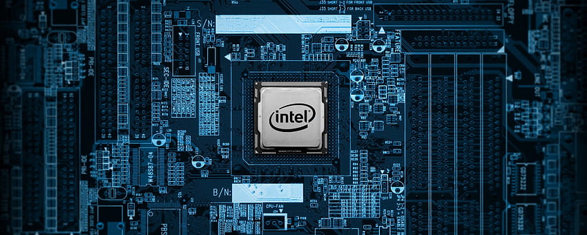 Płyta główna Intel, Abstrakcja, Tła z dwoma monitorami, Płyta główna, 3D, Intel Tapeta HD