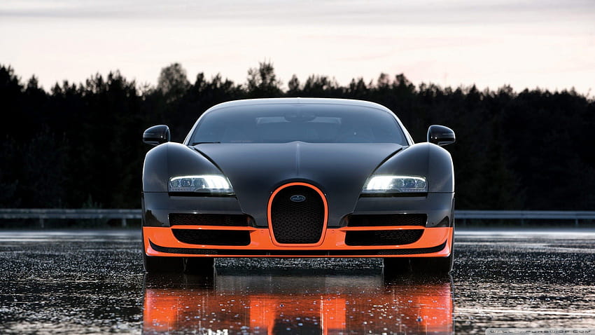 Bugatti Veyron เวย์รอน เวย์รอนสีดำ บูกัตติ บูกัตติ เวย์รอนสีดำ วอลล์เปเปอร์ HD