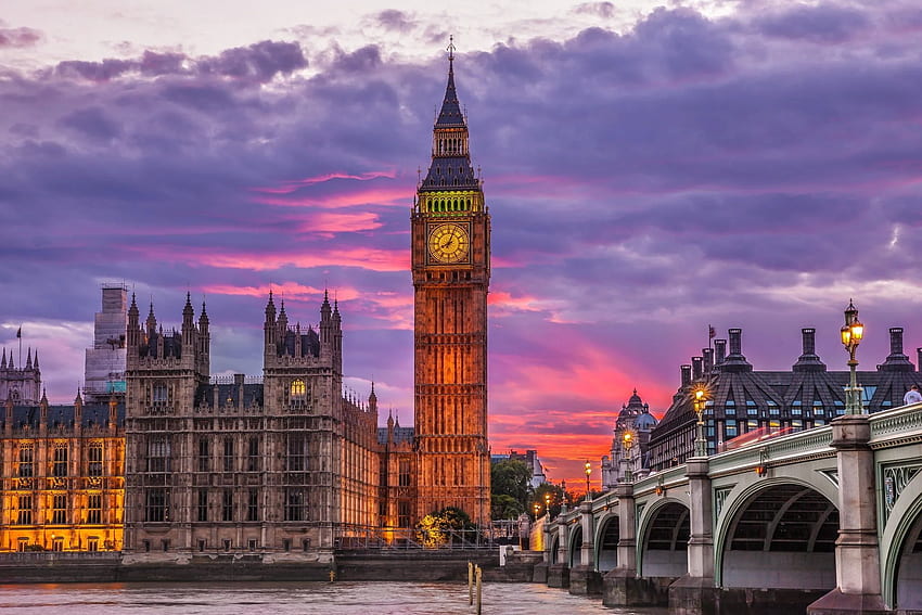 bridge, England, London, city, Thames, Big Ben, UK, London Clock Tower HD wallpaper