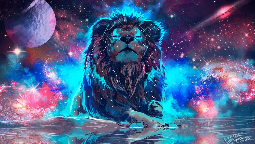 Lion Artistic Colorful Laptop , , Background, and, Colourful HD wallpaper