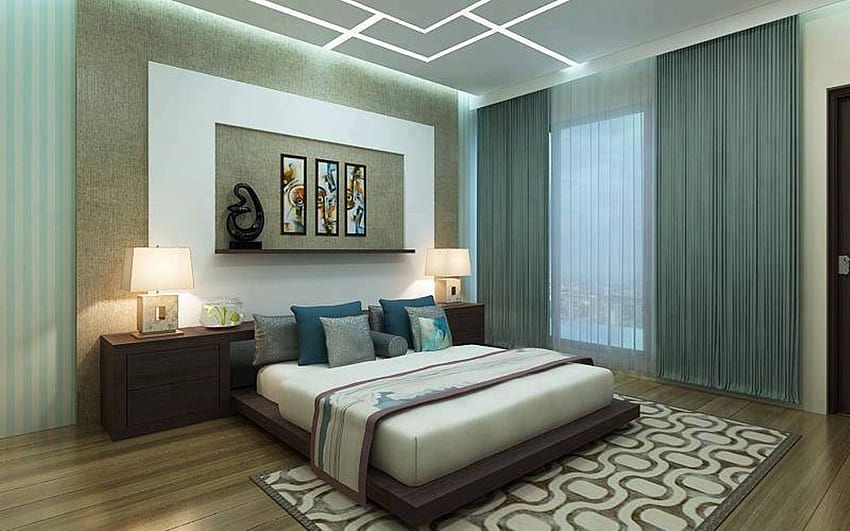 Bedroom, interior, house, home HD wallpaper