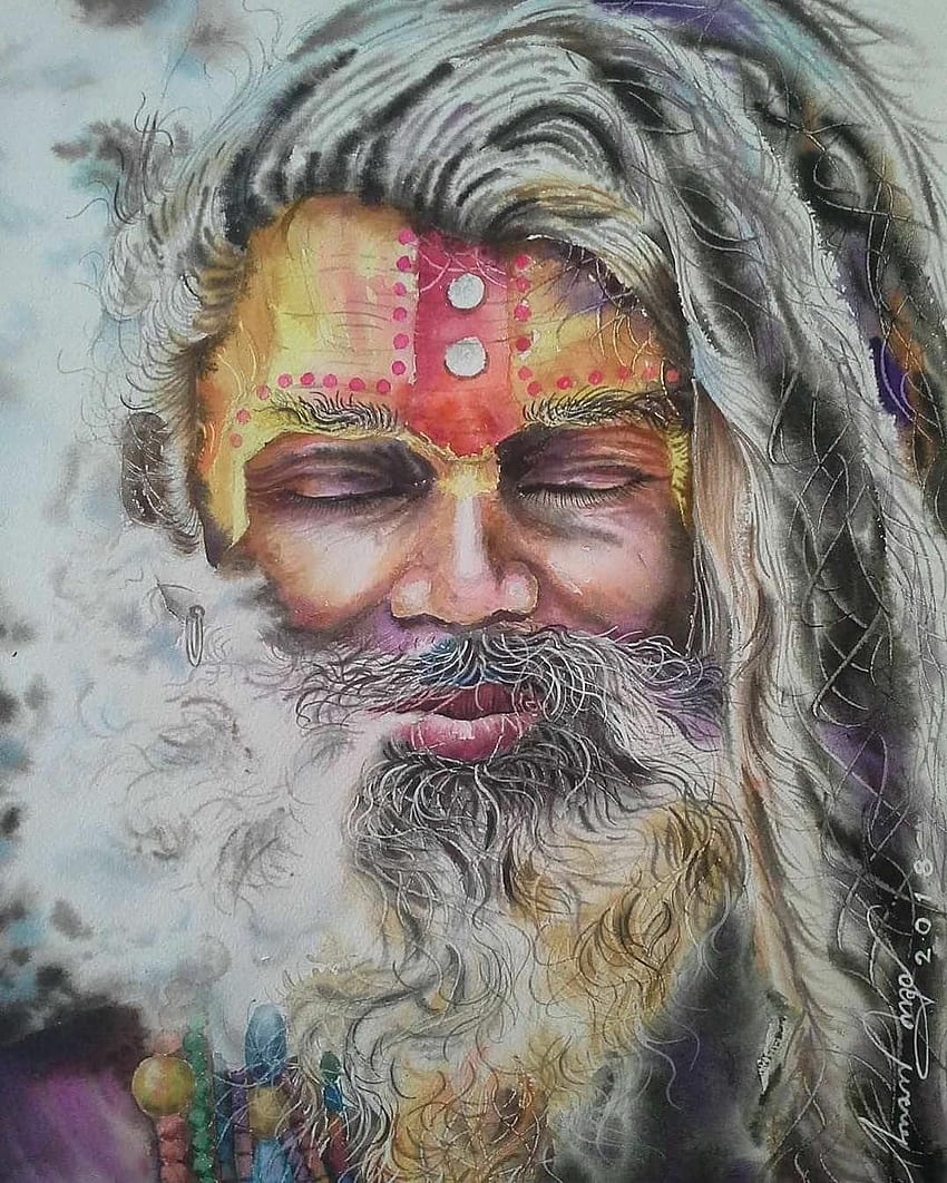 Aghori Baba - Peinture faciale d'Aghori Baba, Aghori Mahadev Fond d'écran de téléphone HD