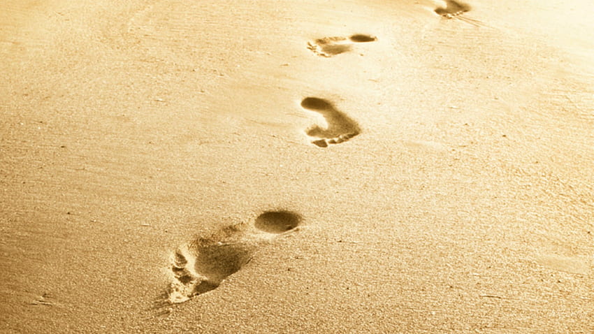 creencia en la playa Siga sus pasos – fondo de pantalla