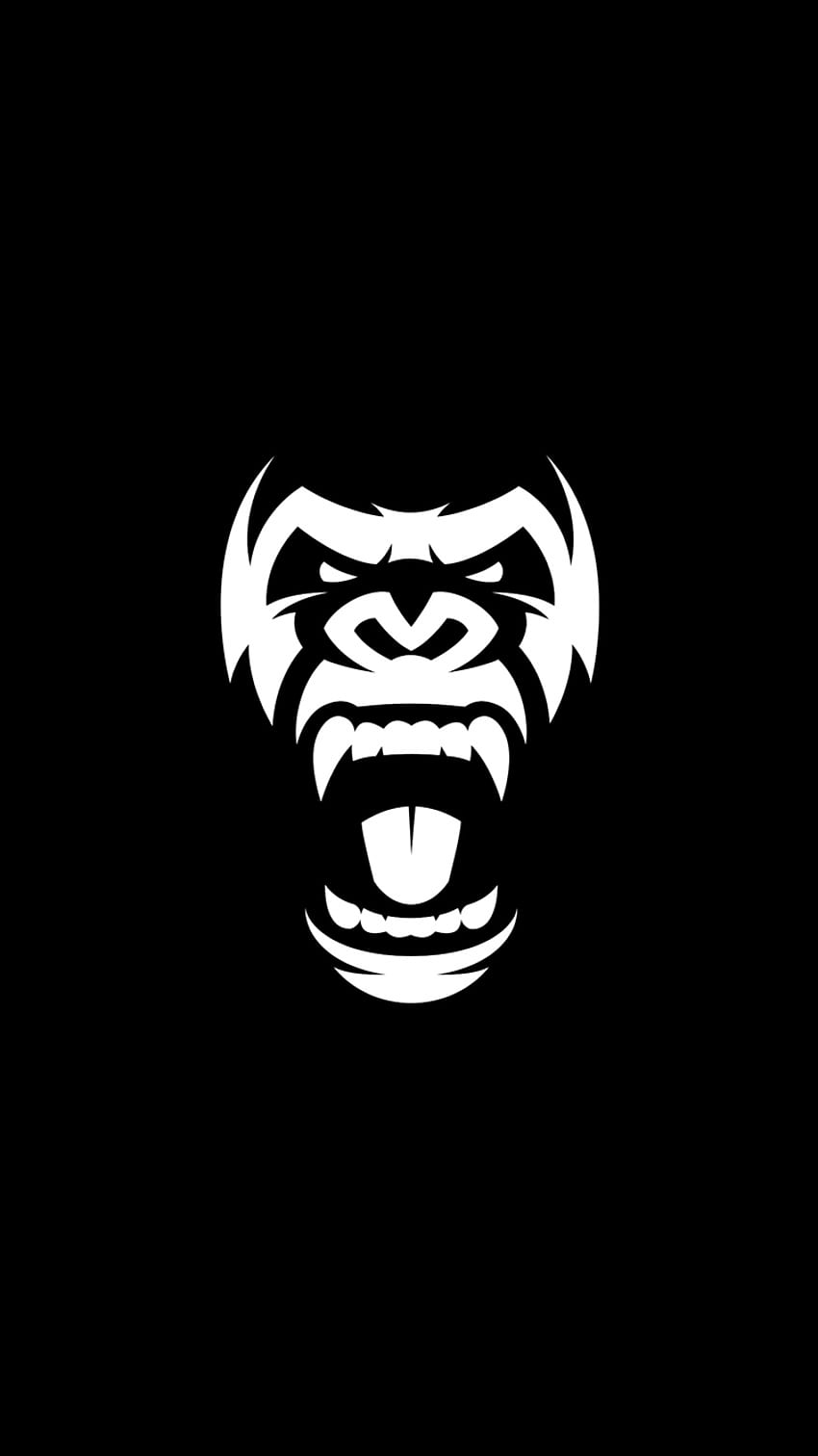 IOS . Gorilla-Kunst, Gorilla-Tattoo, Kunstlogo, Gorilla-Kunst HD-Handy-Hintergrundbild