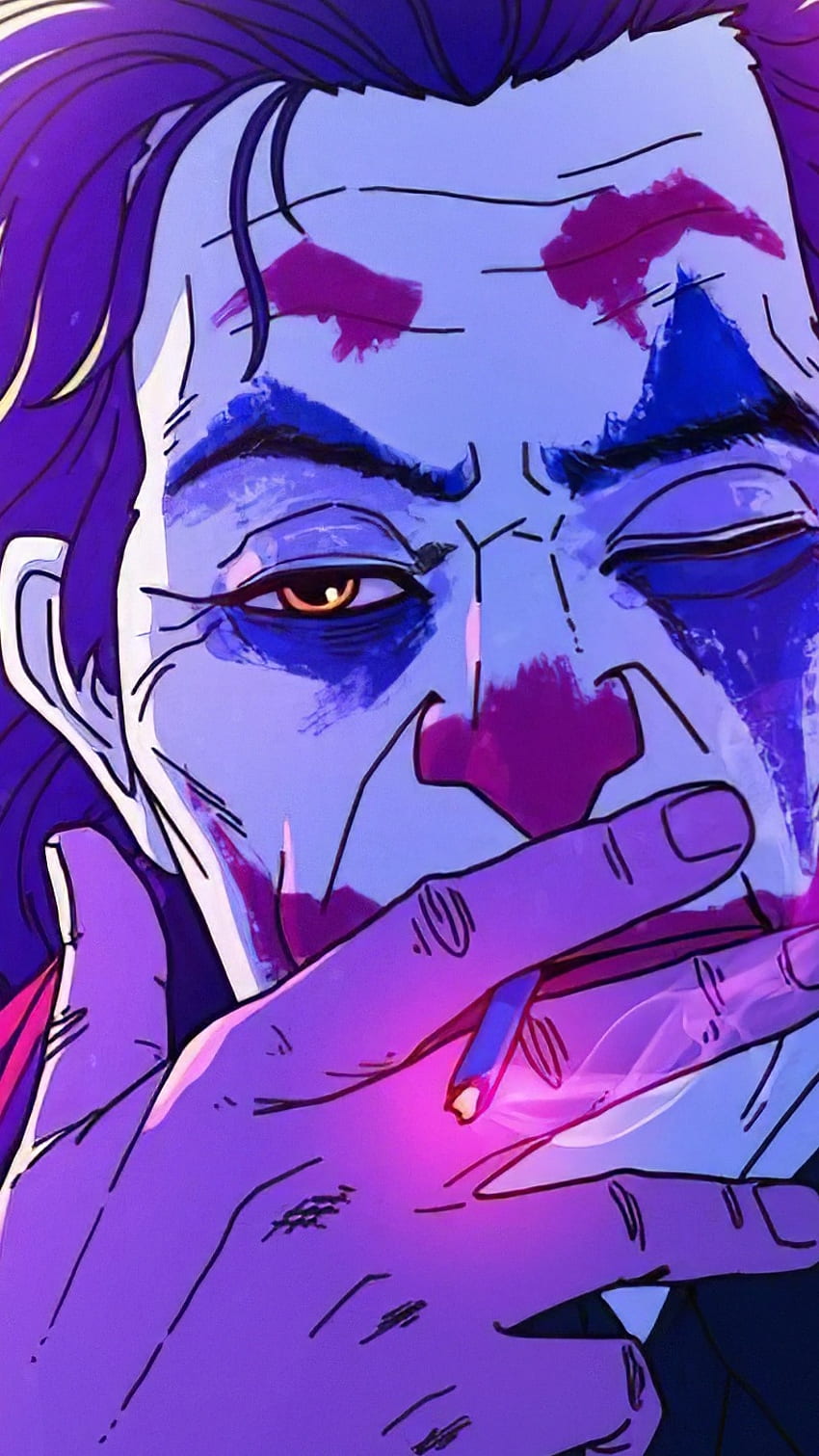 Joker Smoking, Neon, Theme HD phone wallpaper