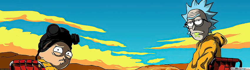 7680x1440 Resolution Rick & Morty X Breaking Bad 7680x1440