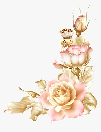 Baroque Vector Vintage Rose - Tulip Flower Border Design, Png , Transparent Png  Hd Phone Wallpaper | Pxfuel