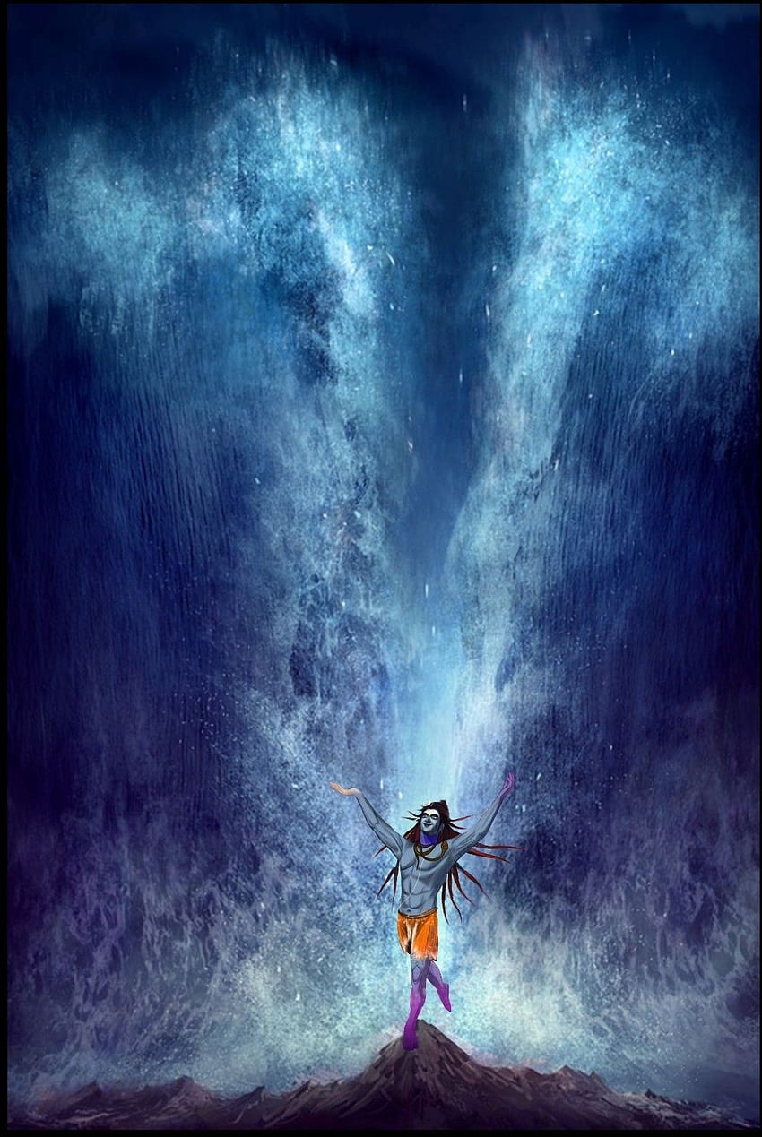 Лорд Шива ганга аватар в творческо изкуство. Индианец, индианска митология HD тапет за телефон